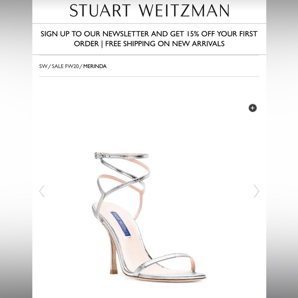 Stuart Weitzman Merinda heels silver